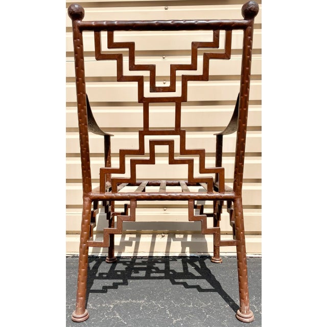 Industrial Steel Ziggurat Armchairs, Set of 3 For Sale - Image 9 of 12