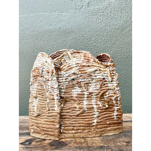 Vintage Original Studio Pottery Vase For Sale - Image 11 of 12