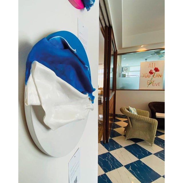 Blue Vera Vizzi, Poetic Coastal Seascape Sculpture, 2024, Mixed Media For Sale - Image 8 of 11