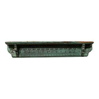 Late 19th Century Early Painted Wood Architectural Shelf For Sale