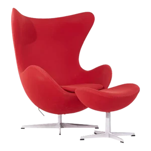 Mid 20th Century Arne Jacobsen for Fritz Hansen Mid Century Egg Chair With Ottoman