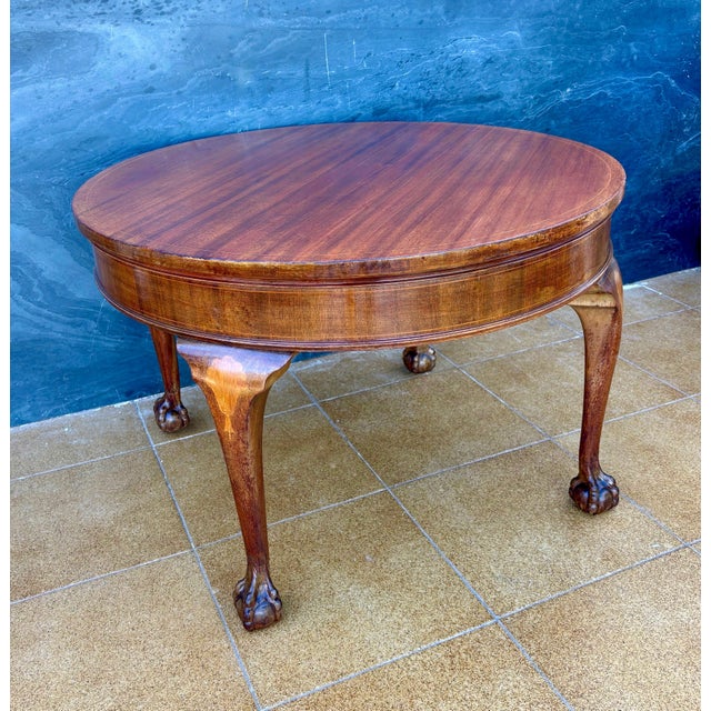 Spanish Walnut Queen Anne Style Round Side Table, 20th Century For Sale - Image 9 of 13