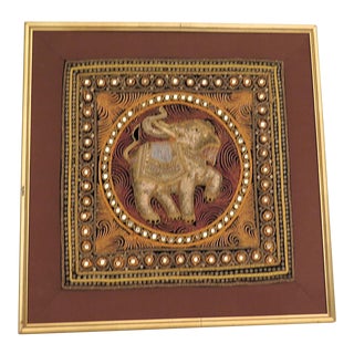 Indonesian Hand Crafted Elephant Embroidery For Sale