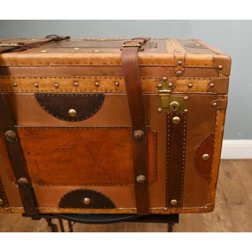 Vintage Travel Trunk in Copper For Sale - Image 5 of 9