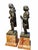 Early 19th Century Fine Pair 19th Century Bronze & Marble Classical Sculptures Voltaire & Rousseau For Sale - Image 5 of 11