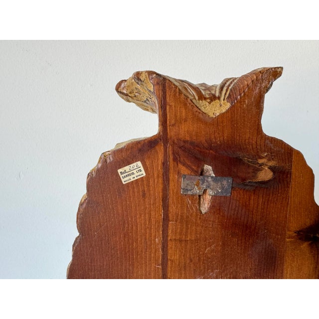 Wood Vintage Sarreid Ltd Carved Wood Pineapple Sculpture For Sale - Image 7 of 11