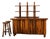 Handcrafted Bar Cabinet in Walnut and Oak, 1960s, Set of 4 For Sale