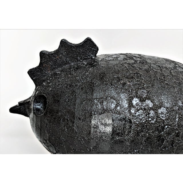 1980s Mid Century Modern Studio Ceramic Hen For Sale - Image 9 of 13
