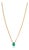 1.63ct Pear Cut Emerald Solitaire Modern Necklace in 14k Yellow Gold-18 Inch Length For Sale