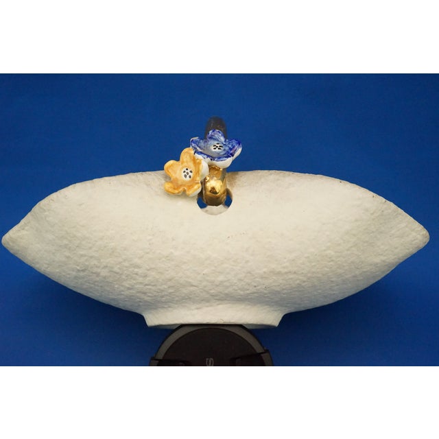 Art Deco Basket Vase in Majolicated Ceramic by Dante Baldelli, 1920s For Sale - Image 17 of 18