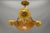 French Neoclassical Style Amber Alabaster and Frosted Glass Chandelier, 1920 For Sale - Image 3 of 18