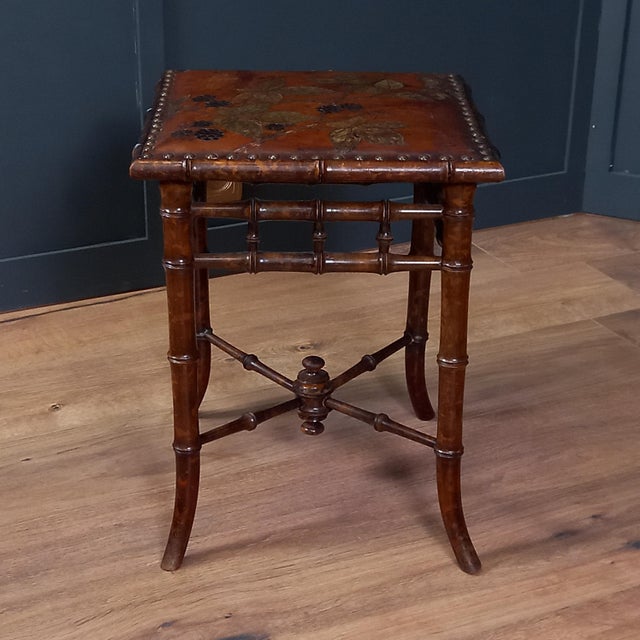 Art Nouveau Stool by George Hulbe, 1880 For Sale - Image 15 of 15