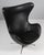 Egg Chair in Black Leather by Arne Jacobsen for Fritz Hansen, 2024 For Sale - Image 3 of 9
