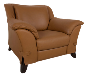 Cognac Leather Armchair from Natuzzi