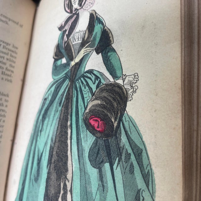 1841 Rare Book, “The Ladies’ Cabinet of Fashion, Music and Romance” , With Numerous Hand-Colored Illustrations . For Sale - Image 13 of 17