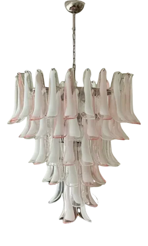 XXL Murano Chandelier with Mixed Prisms in the Style of Mazzega