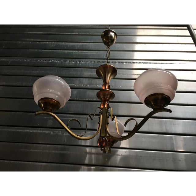 Art Deco Chandelier, 1950s For Sale - Image 12 of 17