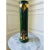 Spectacular Art Deco Vase of Cobalt Blue Glass with Green Enamel and Gold Overlay. Rare and unusual piece. Very...