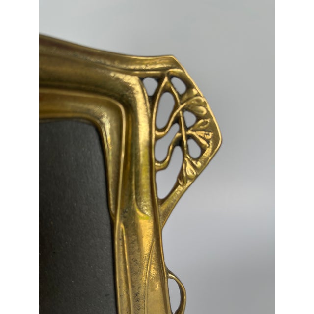 Traditional Vienna Secession Cast Brass Picture Frame For Sale - Image 3 of 8
