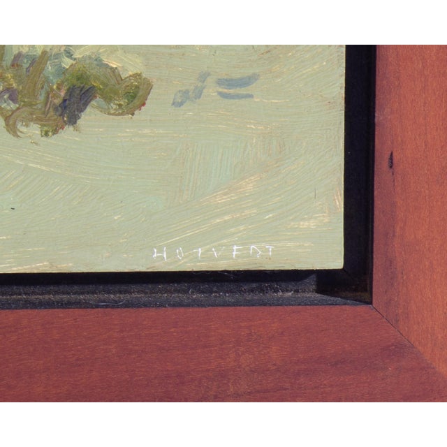 2000 - 2009 Paul Hotvedt 2004 “Spring Rain Beginning” Oil on Board Painting For Sale - Image 5 of 8