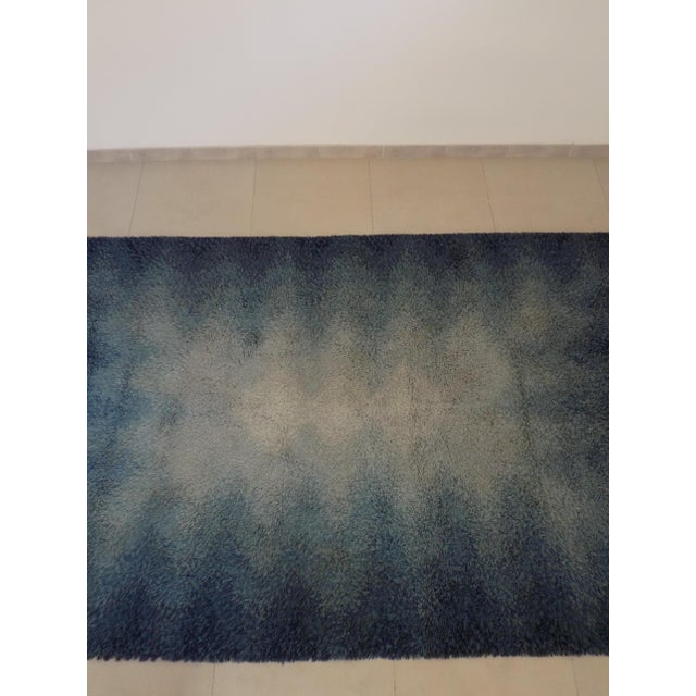 1970s Long Space Age Rectangular Wool Rug, 1970s For Sale - Image 5 of 11