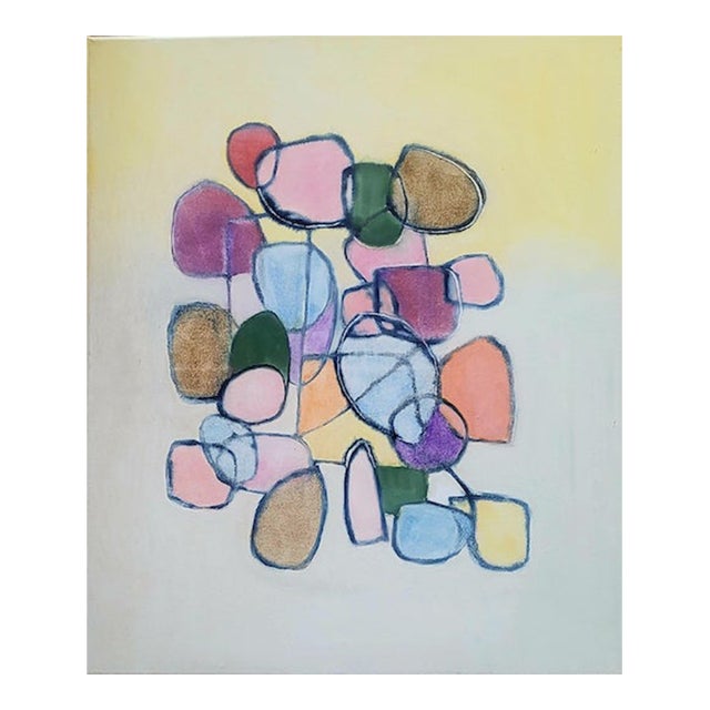 Modern Abstract Geometric Colorful Oil Painting Title #426 Dated 2022 by Lynn Christian For Sale