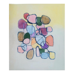 Modern Abstract Geometric Colorful Oil Painting Title #426 Dated 2022 by Lynn Christian