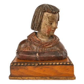 Antique 16thC Catholic German Renaissance Carved Bust Stephan Rottaler Landshut 1500 For Sale