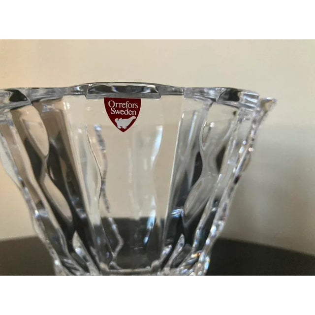 Ice Bucket Waves Design in Orrefors Crystal Art Deco Style, Signed For Sale - Image 14 of 18