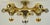 Space age ceiling light by cosack-leuchten (model gemini) from the 1970s. The body is made of gold-colored coated plastic....