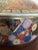 Late 19th Century gold Imari ceramic covered dish in excellent condition Hues of vivid colors typical to this technique....