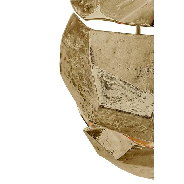 Sconce In Gold-Plated Casted Brass For Sale - Image 4 of 5