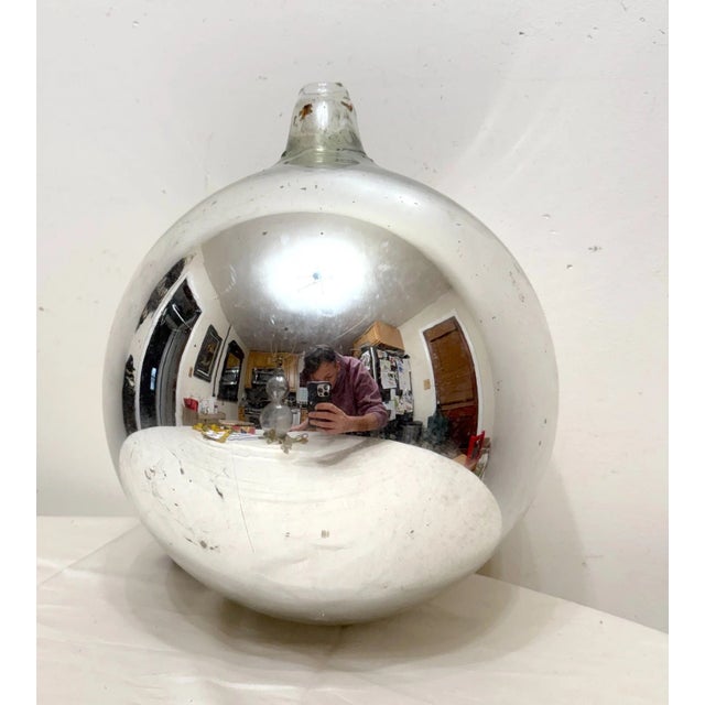 Silver Large Rare Antique 18th Century Handmade Solid Wrought Iron Compass Divider Tool For Sale - Image 8 of 11