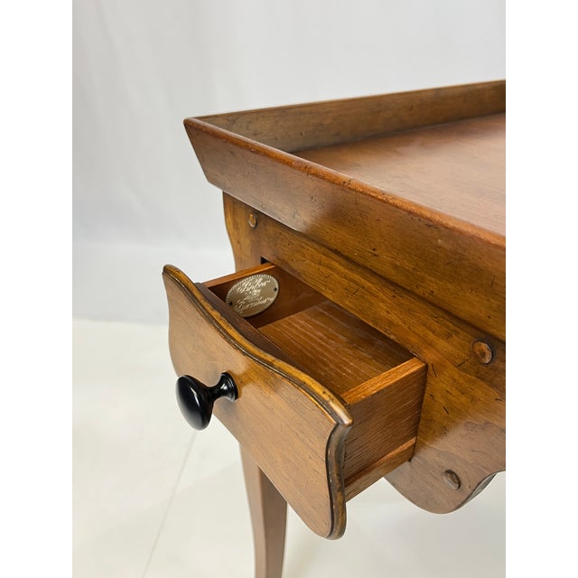 Mid 20th Century Pair of Vintage Baker Furniture French Country Side Tables With Candle Slides For Sale - Image 5 of 17