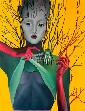 Irina Greciuhina, Emergency Broadcast System, Oil on Canvas