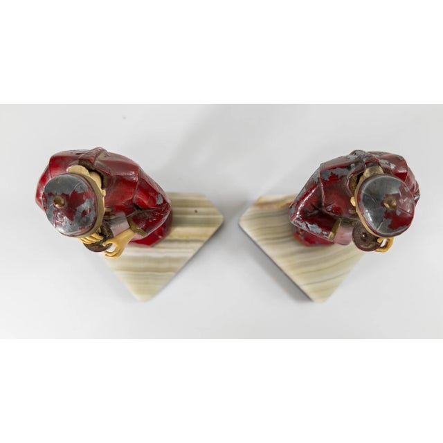 1940s Pair of French Art Deco Bookends With Chinese Figures For Sale - Image 10 of 12