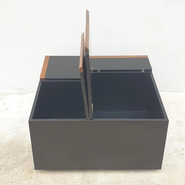 Wooden Bar Cabinet with Wheels attributed to the Poggi Pavia, Italy, 1970s For Sale - Image 10 of 13