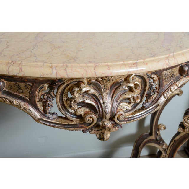 Regency Style Console With Marble Top For Sale - Image 13 of 13