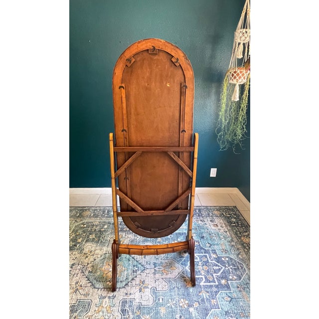 Vintage French Bamboo Cheval Mirror For Sale In San Diego - Image 6 of 11