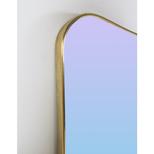 Vintage Shield Mirror in the style of Gio Ponti For Sale - Image 4 of 8