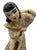 Vintage 1949 Asian Figurine Set – Hand-Painted White & Gold For Sale - Image 9 of 12