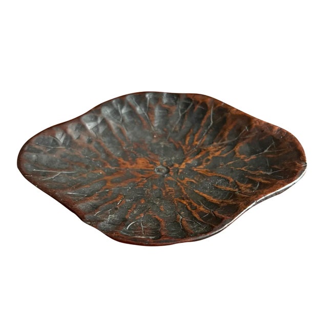 Japanese 19th Century Japanese Lotus Leaf Dish For Sale - Image 3 of 7