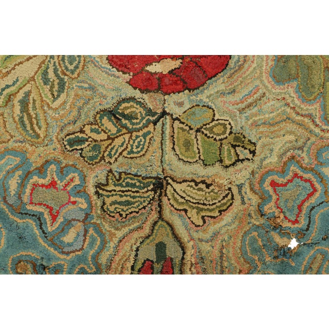 Handmade in wool and originating circa 1920-1930, this 3x5 rug is a rare and exciting new curation in Rug & Kilim’s...