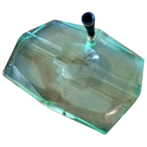 1950s Vintage Fontana Arte Green Glass Pen Holder
