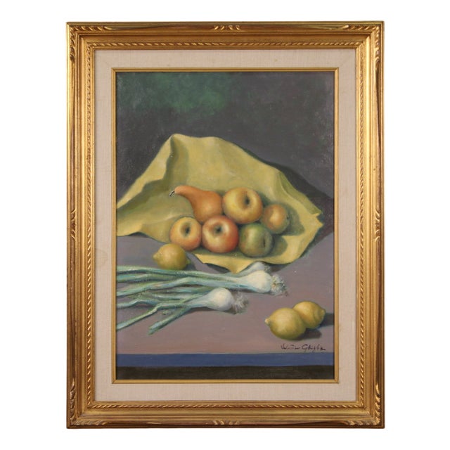 Valentino Ghiglia, Still Life, 1940, Oil on Canvas, Framed For Sale