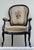 lovely pair of antique French fauteuils, Napoleon III w/ ebony finish in excellent condition. very comfortable medium...