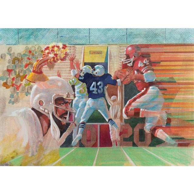 'Football' by Warren Edgar Lamm, Chouinard Art Institute, Emmy Winner For Sale