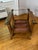 Morris & Co. Morris Style Velvet Upholstered Oak Chair With Ladder Back Which Reclines For Sale - Image 4 of 7