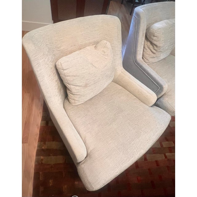 Baker Furniture Company Pair of Barbara Barry for Baker Colin Cab Chairs For Sale - Image 4 of 11