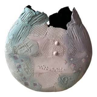 Gail Markiewicz Hand Built Patchwork Ceramic Vessel, Contemporary Studio Pottery For Sale